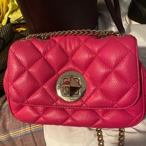 Pink Kate Spade Quilted Flap Cross body! Rare.